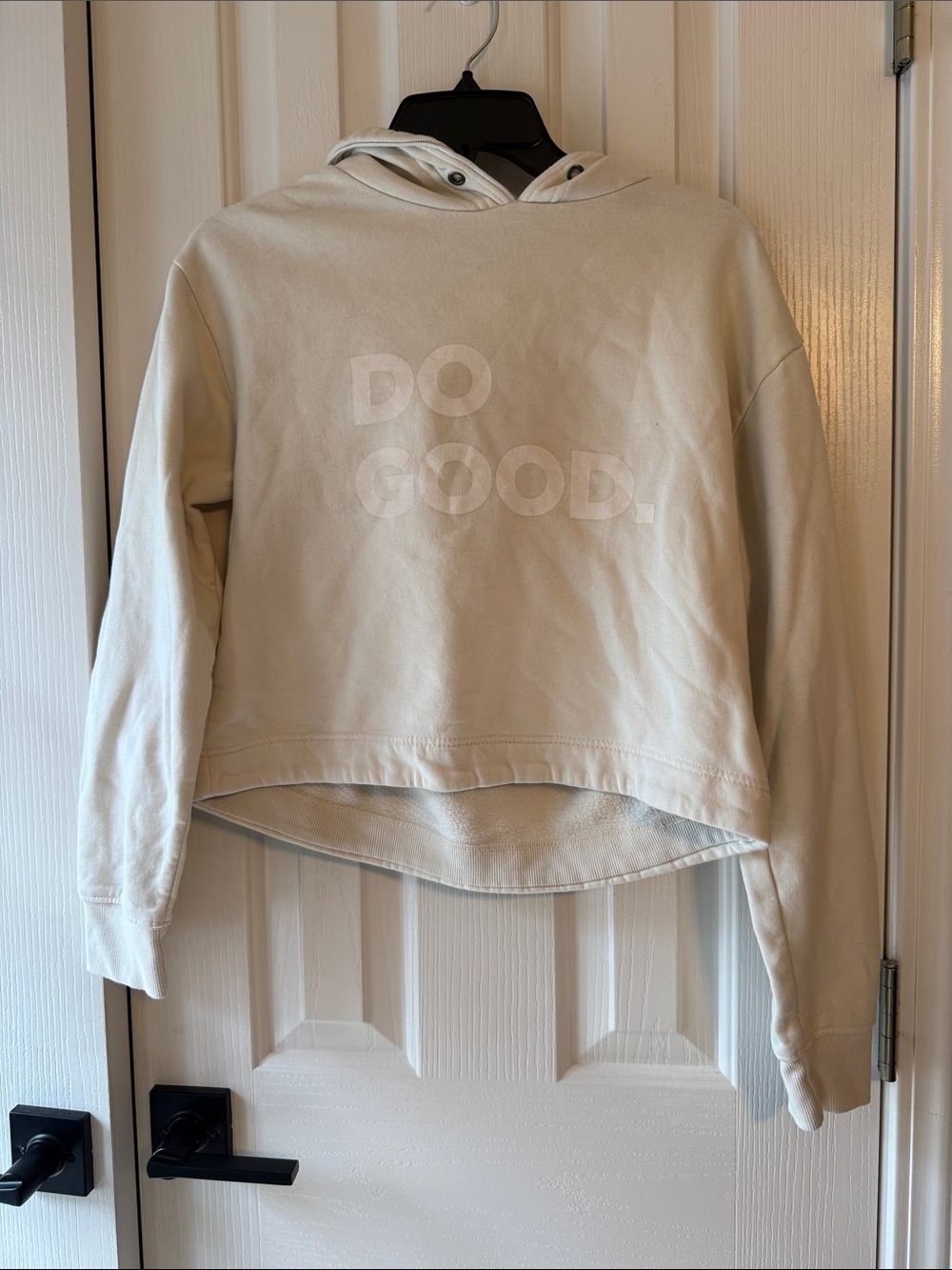cotopaxi Cream 'DO GOOD.' Cropped Hoodie